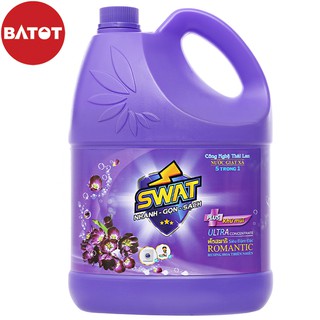 Nước giặt xả Swat Romantic hương hoa thiên nhiên can 3.8kg