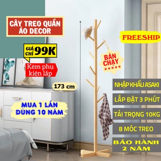 Cây Treo Quần Áo, Giá Treo Quần Áo Gỗ Phong Cách Hàn Quốc Decor Phòng Xinh PAPAA.HOME