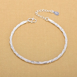 Bộ lắc chân lắc tay dây đơn thanh lịch bạc S925 - LTC26