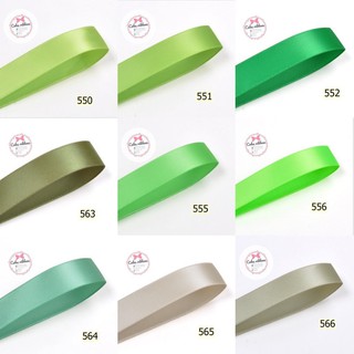 5 mét - Ruy băng satin 2 mặt mịn mướt - Màu Xanh lá (Link 10/14)