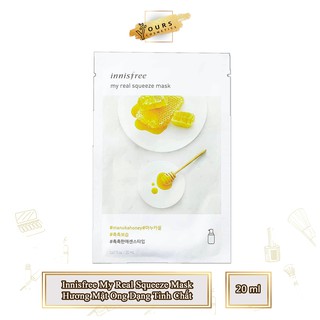 [Auth Hàn] Mặt Nạ Giấy Innisfree My Real Squeeze Mask Mật Ong Honey Làm Căng Bóng Da Cấp Ẩm