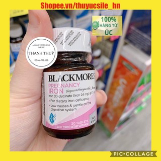 Sắt bầu Blackmores Pregnancy Iron - không táo bón, lọ 30 viên