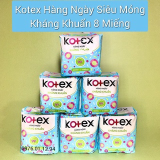 BVS Kotex Hàng Ngày Siêu Mỏng Kháng Khuẩn 8 Miếng.
