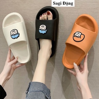 Dép bánh mì quai ngang nữ, dép nữ thời trang hình chibi ngộ nghĩnh đế nhẹ êm chống trơn trượt