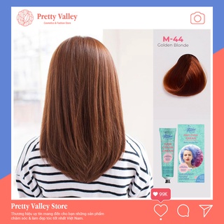 Kem nhuộm tóc màu nâu vàng MOLOKAI, kem nhuộm tóc siêu dưỡng phủ bạc chứa collagen tảo biển - Pretty Valley Store
