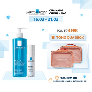 Bộ sản phẩm làm sạch và bảo vệ da dầu nhạy cảm La Roche-Posay Effaclar Gel