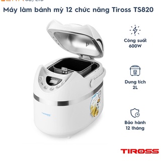 [Mã ELHADEV giảm 4% đơn 300K] Máy làm bánh mỳ tiross 600w TS820 ,Sản Phẩm Chính Hãng, Bảo Hành 12 Tháng