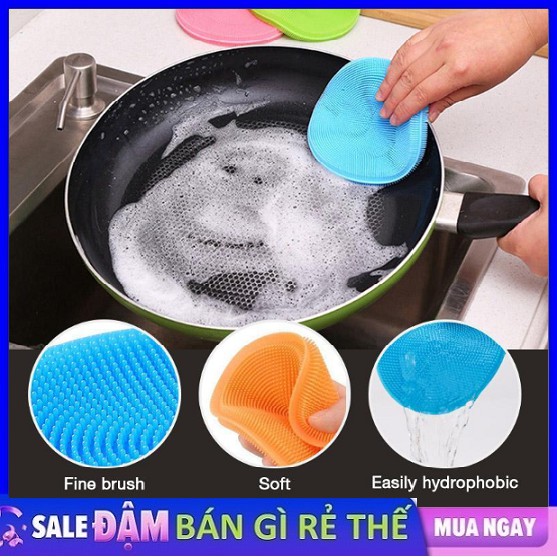 COMBO 5 Miếng Rửa Chén Bát Silicon Đa Năng Siêu Sạch