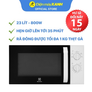 [Mã ELHADEV giảm 4% đơn 300K] Lò vi sóng Electrolux EMM23K18GW 23 lít 800 W - Chính hãng BH 2 năm