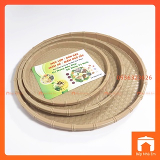 Mẹt Bún Nhựa - Đĩa Nhựa Giả Mây - Hàng Việt Nam Sản Xuất