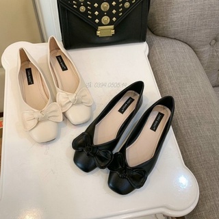 Giày Búp Bê Nữ ♥️FREESHIP♥️ Giày Bệt Nữ Êm Chân Đế Dẻo Da Mềm Đính Nơ Xinh Xắn LM 63