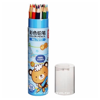 Hộp 18 Bút Chì Màu Deli 7013