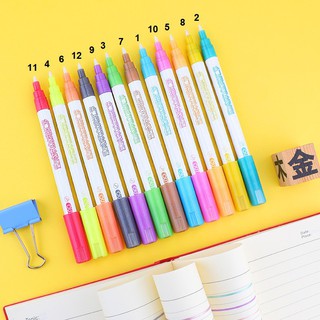 [Nowship] Bút Màu Ánh Nhủ Outline Pen Highlight Marker  BAOKE - MP4909