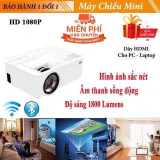 Máy chiếu Mini, Máy chiếu thông minh Koogold đa chức năng. Kết nối trực tiếp điện thoại bằng wifi ,Siêu nét