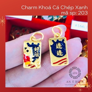 Charm Khóa cá chép xanh #C203 ( An Ý Hiên)