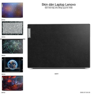 Skin dán Laptop Lenovo in hình Vân Da Bò Đen - Da031 (inbox mã máy cho Shop)