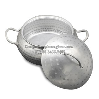 Nồi lẩu riêu cua bằng nhôm, nồi lẩu bằng nhôm gò cao cấp 16cm, 18cm, 20cm, 22cm