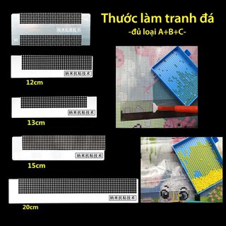 (KHO SỈ) Thước làm tranh đính đá chuyên dụng hỗ trợ tự làm tranh đính đá gồm 240 - 800 lỗ FAMILY86