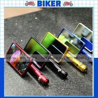 Kính chiếu hậu Rizoma vuông kiểu iphone - mặt kính chống chói - thân nhôm CNC