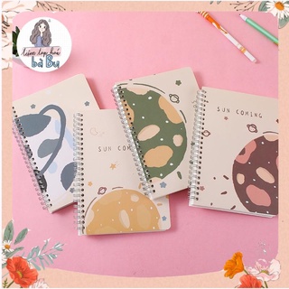 Sổ gáy lò xo A5 B5 ruột line 60 tờ dễ thương dùng để ghi chép
