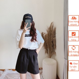 Quần Short Nữ Ống Rộng Lưng Cao Gập Gấu QA10, Quần Sooc Nữ Cạp Cao Thời Trang Siêu Hot Dễ Mix Đồ
