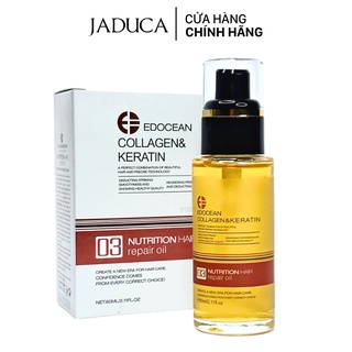 Tinh dầu dưỡng tóc uốn xoăn nhuộm bóng mượt thơm EDOCEAN serum phục hồi chất collagen keratin TD01