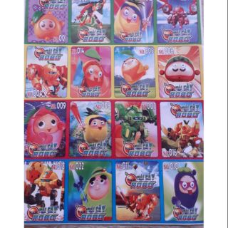 Set 5 tờ có 40 hình dán đề cal Robo trái cây