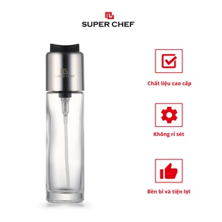 Bình Xịt Dầu Thủy Tinh Tiết Kiệm Dầu Ăn Super Chef Siêu Tiện Lợi