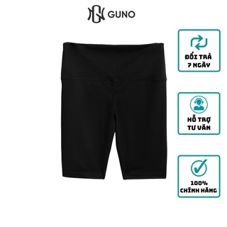 Quần biker ngố trơn dáng ôm bó lưng chất thun co giãn tập gym yoga đạp xe  - HQNU50