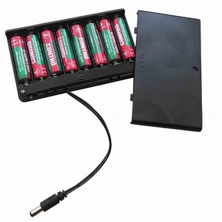 Hộp Đế pin 8 viên AA (có nắp, có công tắc)