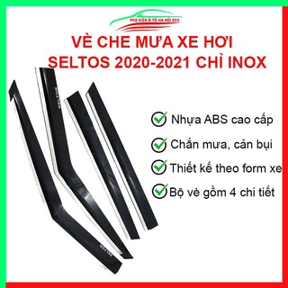 Vè che mưa ô tô Seltos 2020 2021 chỉ inox cao cấp