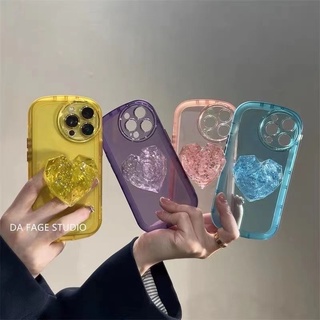 Ốp Điện Thoại Hình Tròn Kèm Giá Đỡ Phấn Cho Iphone 12 pro max 13 13 pro max11 pro max xs max xr x 7plus
