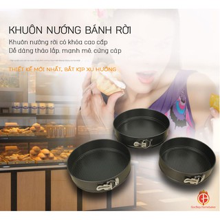 Khuôn Nướng Bánh - Khóa Chống Dính - Đế Rời Nhiều Kích Cỡ GB244
