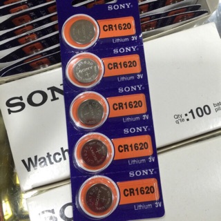 Viên pin SONY CR1620 3V thay điều khiển các loại - pin sony 1620 chính hãng vỉ 1 viên