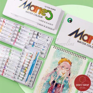 [SALE TẾT] Bộ màu nước MARIE's dạng tuýp 12ml