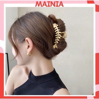 [Sẵn Hàng] Kẹp Tóc Càng Cua Kim Loại Hàn Quốc Hình Xương Cá Hot Trend Siêu Sang Chảnh Mainia Shop
