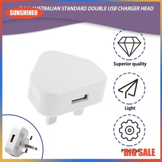 【SUN】UK Plug 3 Pin USB Plug Adapter Charger Power Plug For Phones Tablet Chargeable