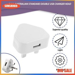 【SUN】UK Plug 3 Pin USB Plug Adapter Charger Power Plug For Phones Tablet Chargeable