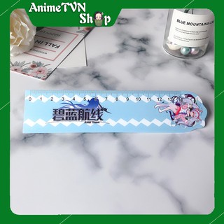 Thước Kẻ Nhựa phủ nhũ Anime/Manga Azur Lane - Nhiều mẫu In hình siêu xinh
