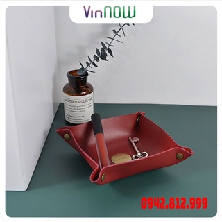 ❤️Khay Da PU Đựng Đồ Trang Sức, Thìa Khóa và Các Vật Dụng Nhỏ