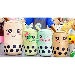 Gấu bông gối ôm ly trà sữa siêu xinh