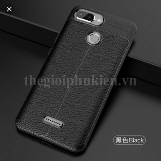 Ốp lưng xiaomi redmi 6 silicon giả da,chống sốc auto Focus
