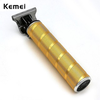 Tông đơ cắt tóc bấm viền kemei T9 công suất 5w màu vàng
