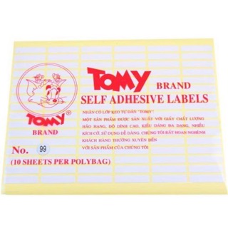 GIẤY DECAL TOMY 99 (0.7x3.1cm)
