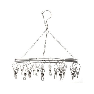 MÓC CHÙM - MÓC TRÒN KẸP QUẦN ÁO INOX SIÊU NHẸ BỀN CHẮC