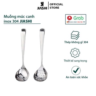 Muỗng Thủng Múc Canh Jiashi Vá Lẩu Inox 304 Lòng Sâu Phong Cách Bắc Âu Hàng Nội Địa Cao Cấp MTM02
