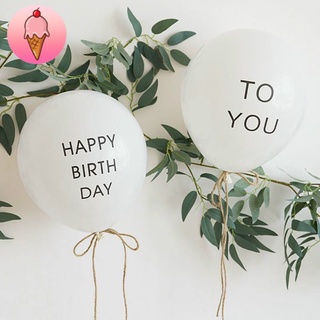 Set Bóng Tròn In Chữ Happy Birthday To You Phong Cách Hàn Quốc Trang Trí Sinh Nhật - Kemshop