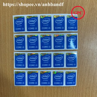 Tem Core i3 Thế Hệ 4, Tem Core i3 Thế Hệ 5 - màu Xanh