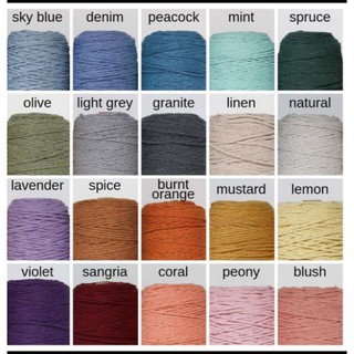 [Màu Hot] Cuộn 100m Dây thừng cotton màu thắt macrame size 3,5mm [ảnh thật và video]