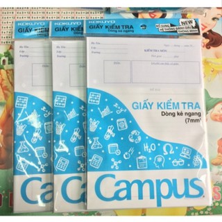 Giấy kiểm tra kẻ ngang Campus 25 tờ đôi